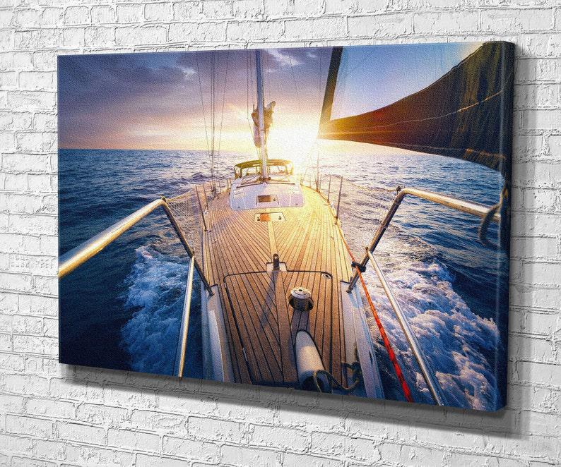 Картина для интерьера Спортивная яхта 51x34 см (844)