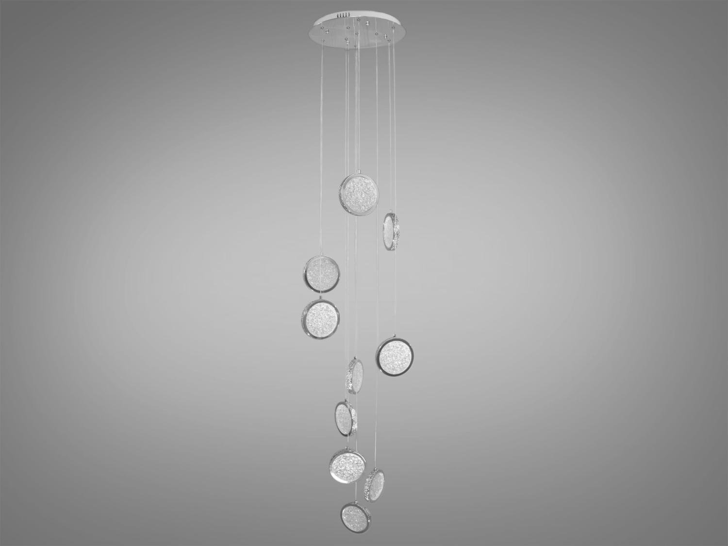 Люстра LED каскадна для холу Diasha 3005/10HR 66W Хром