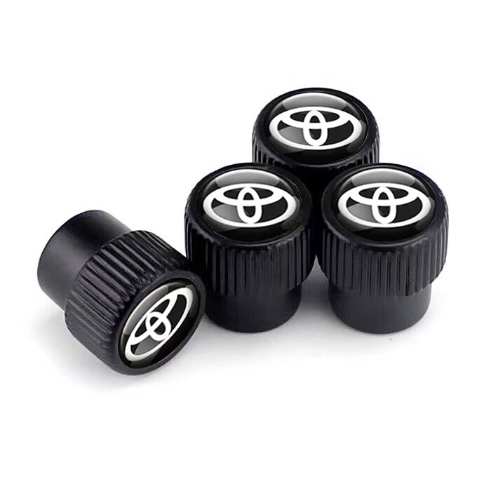 Набор колпачков на ниппель SUNROZ Caps для автомобиля Toyota Premium Style 4 шт. Black (A67593)