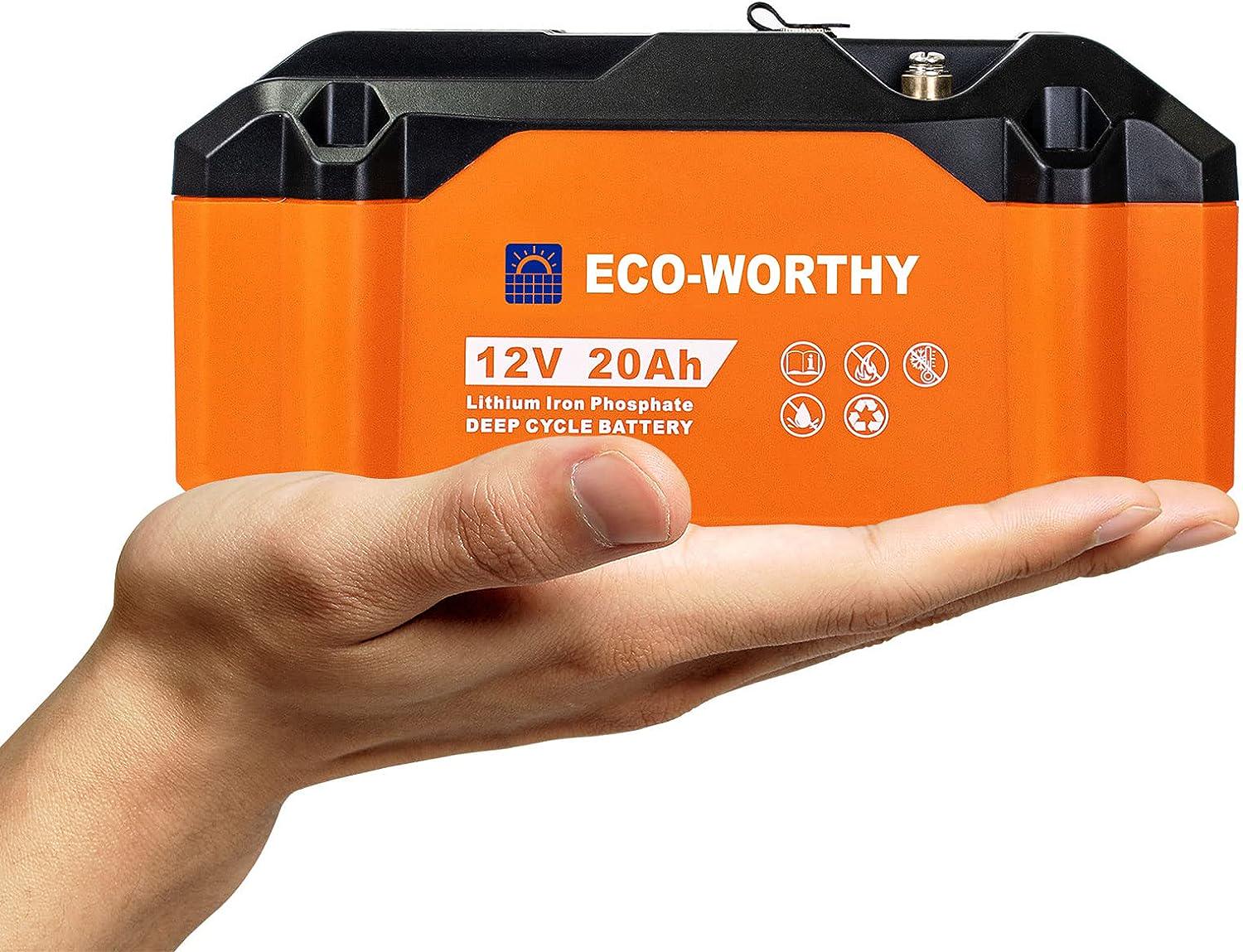 Аккумулятор Eco Worthy LiFePO4 12V 20 Ah 256 Wh Черный (000776) - фото 9