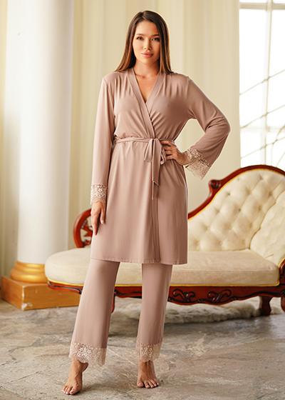 Халат женский средней длины Komilfo Ruslana 2248 3XL Мокко (17781)