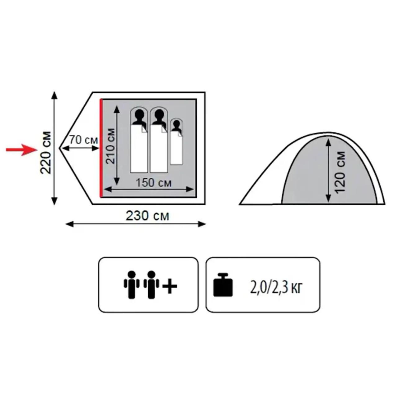 Намет 4-місний Totem Tepee 4 v2 TTT-027 (1762291538) - фото 2