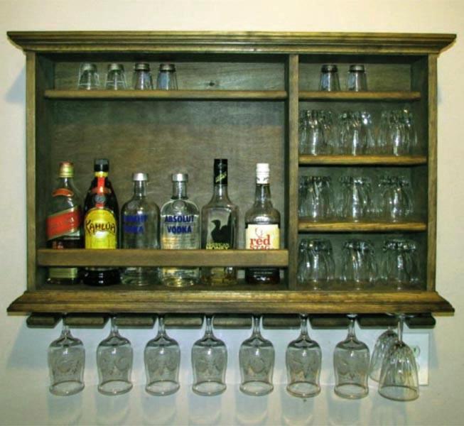 Полиця для вина настінна з дерева Казава Мускат (ПНК-024407)