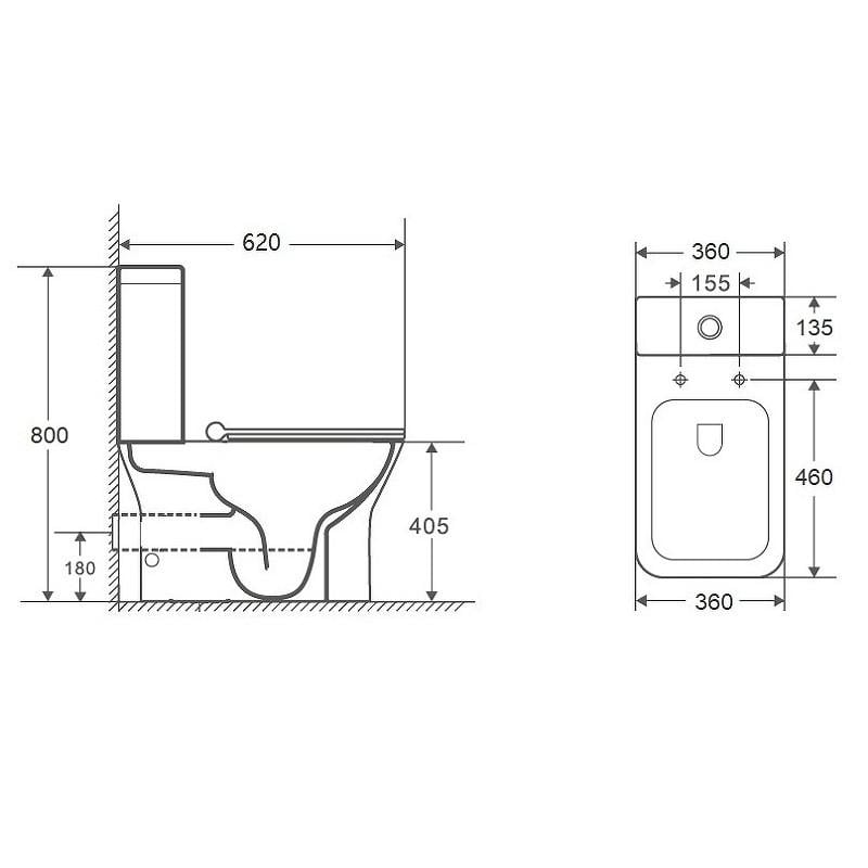 Унитаз напольный Sia Nox безободковый с сиденьем Slim Soft-close 620x360x800 мм White (T8302) - фото 7