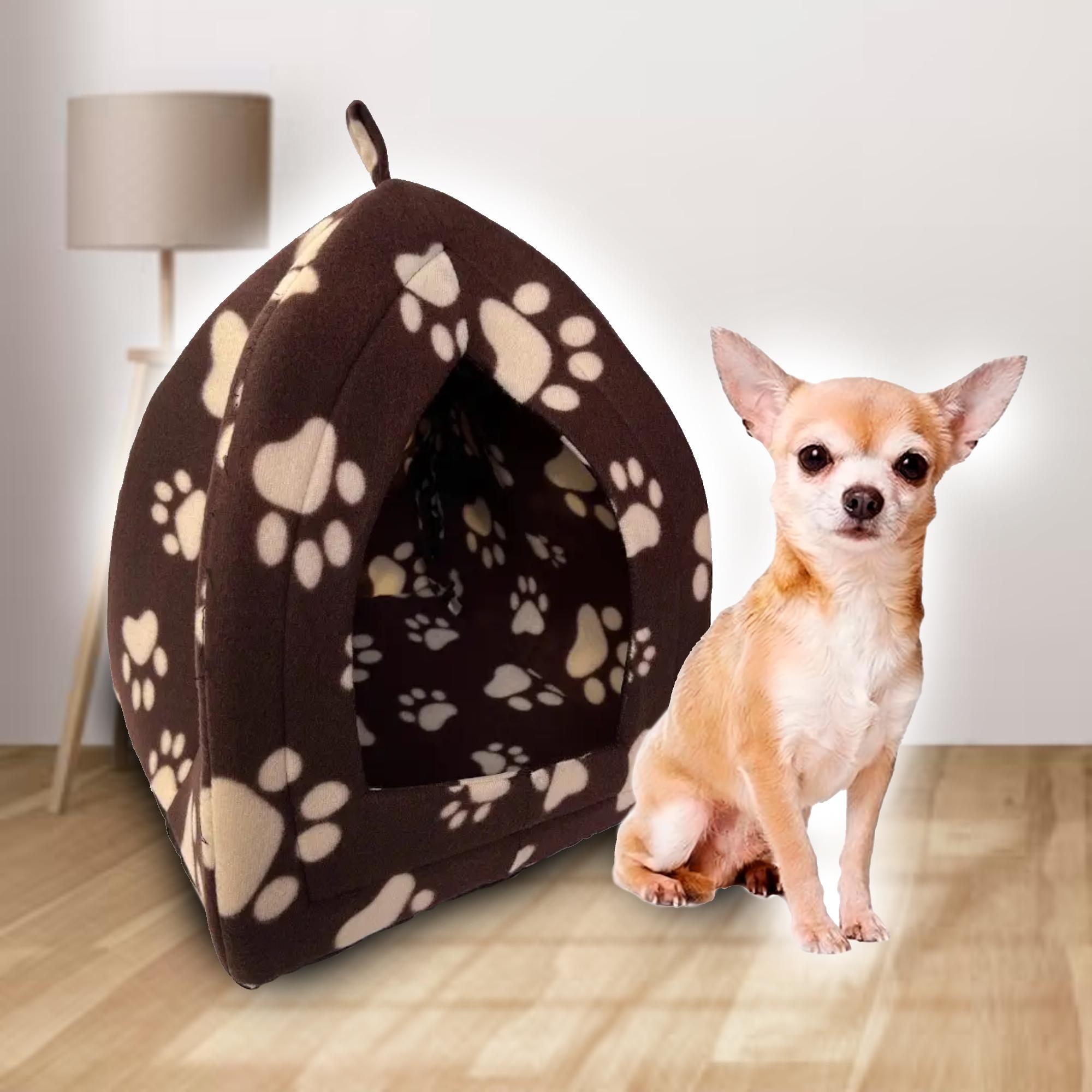 Будиночок для собак і кішок флісовий Pet Hut 24х28 см Леопардовий (NA-305) - фото 2 Будиночок для собак і кішок флісовий Pet Hut 24х28 см Леопардовий (NA-305) - фото 2