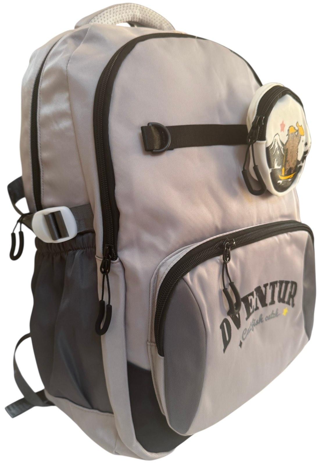 Рюкзак шкільний з трьома відділеннями Сірий (3231G) - фото 4