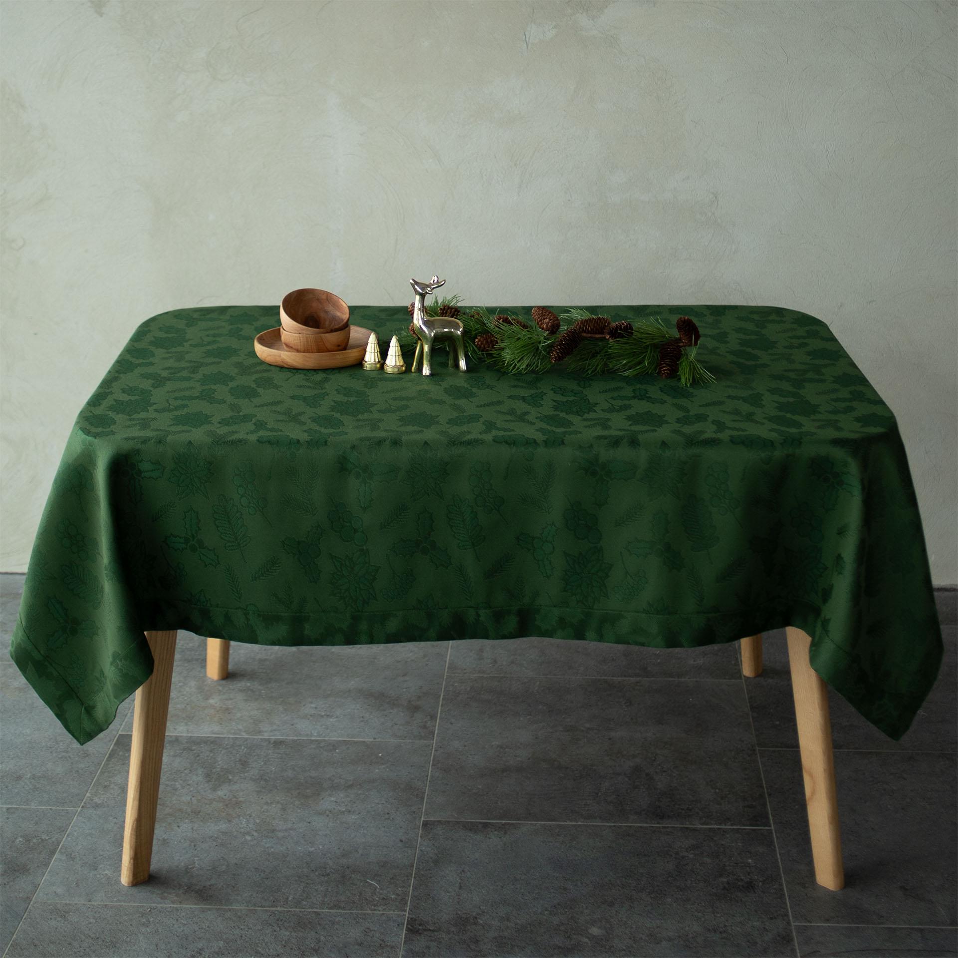 Скатертина Едельвіка Різдво 3,0x1,5 м Зелений (342-24/00) - фото 1 Скатертина Едельвіка Різдво 3,0x1,5 м Зелений (342-24/00) - фото 1