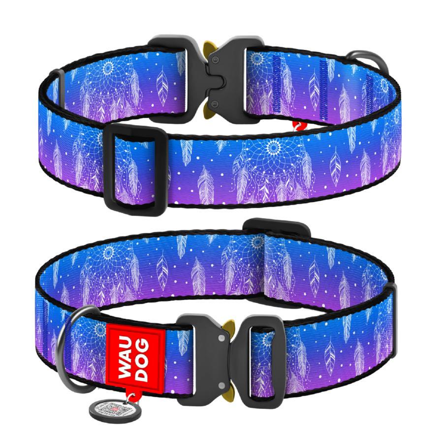 Нашийник для собак нейлоновий Waudog Nylon Ловець снів з QR паспортом XXL Нашийник для собак нейлоновий Waudog Nylon Ловець снів з QR паспортом XXL
