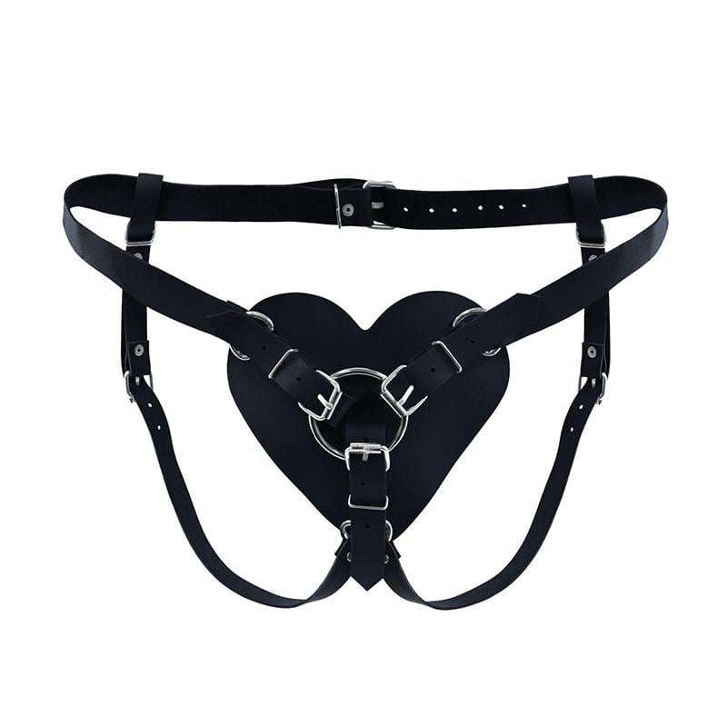 Трусики в форме сердца для страпона Feral Feelings Hearts Strap-on Belt SO9417 Черный (54127)