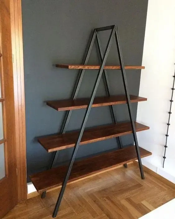 Стелаж Loft NS-1678 з полицями широкий для роботи та кабінету Чорний (3075774129)