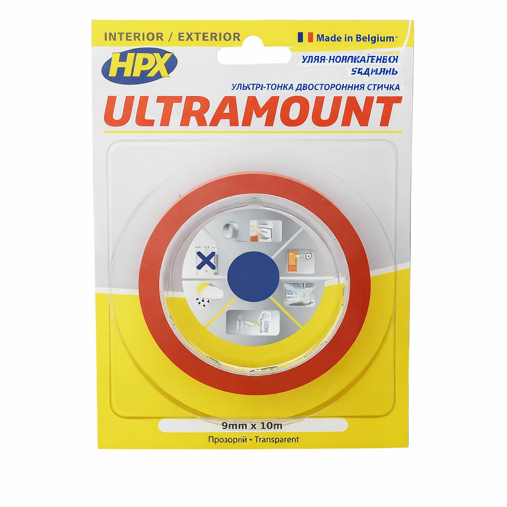 Лента двухсторонняя HPX UM1510 ULTRA MOUNT устойчива к влаге и ультрафиолету 15 мм 10 м Красный (40c19ea9)