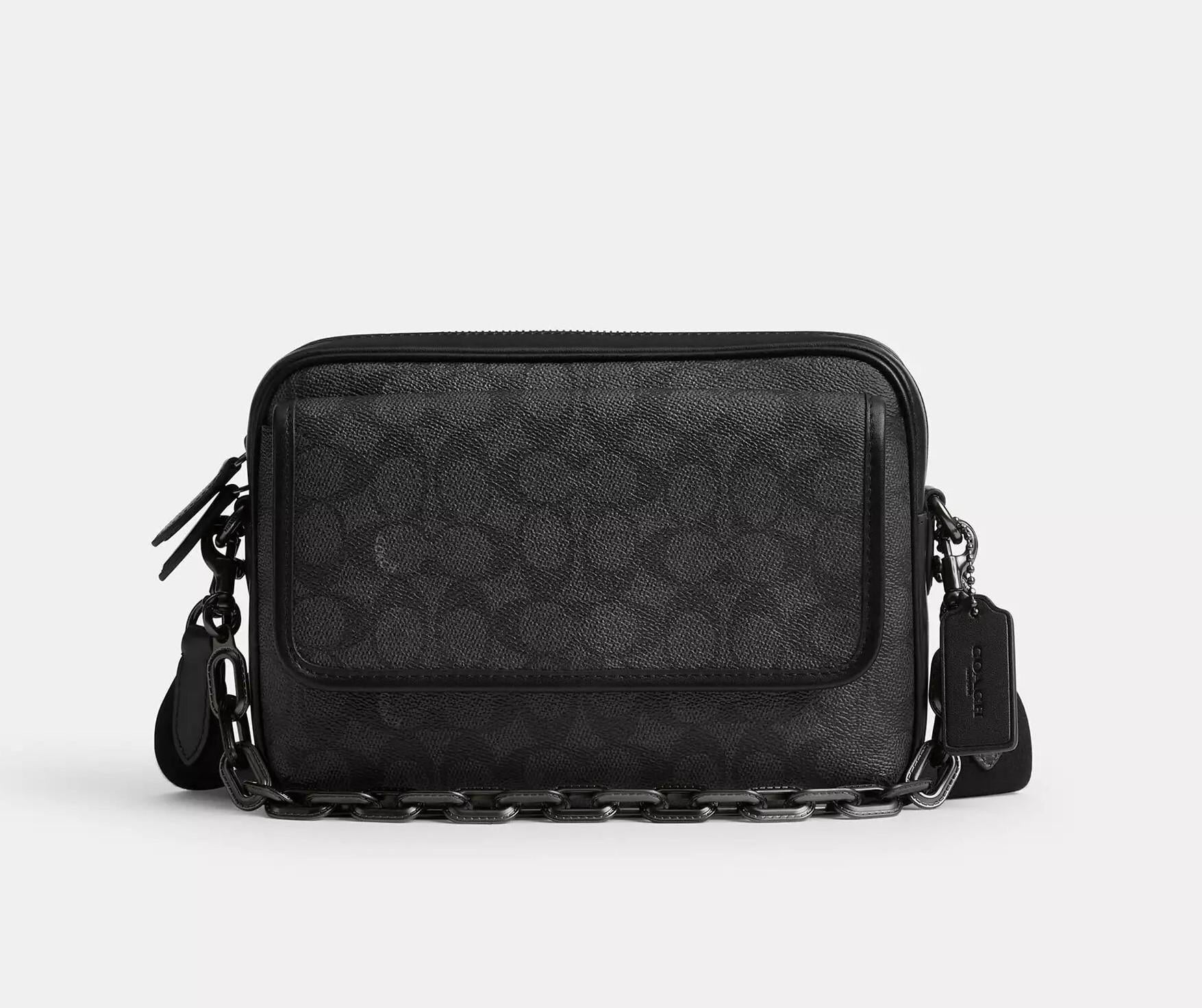 Сумка кожаная Coach Charter Crossbody Bag 24 Charcoal