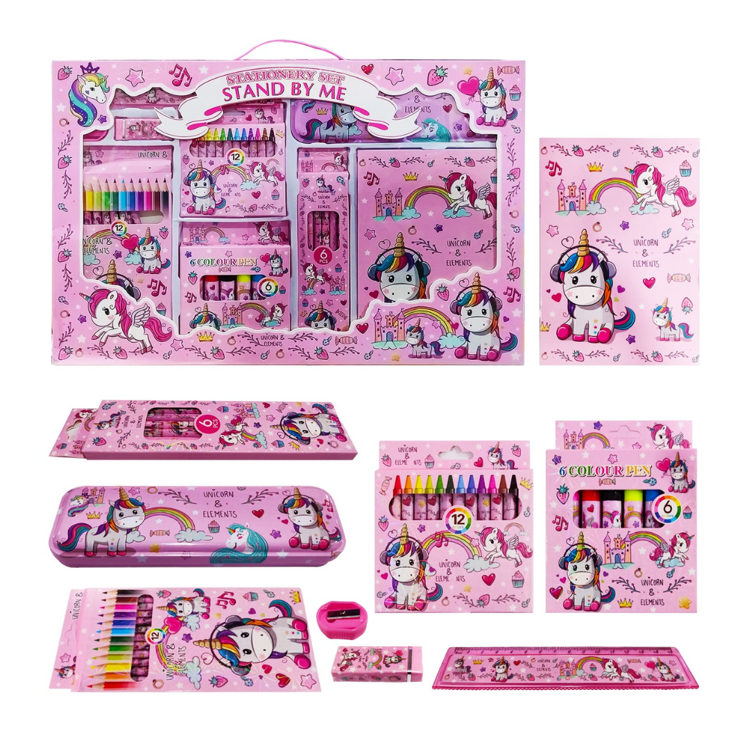 Подарунковий набір для творчості та малювання для дівчинки Єдиноріг пенал/олівці/маркери (JH-YWLS-01_Pony)