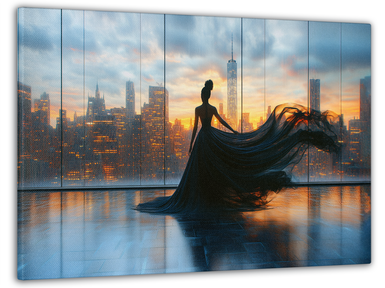 Картина на холсте Mako золотой цветок 60x100 см (MK10595)