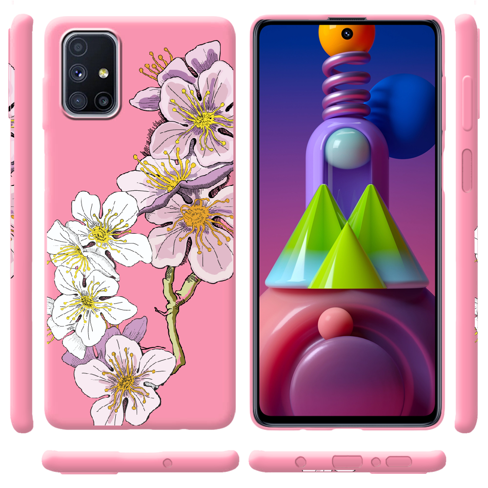 Чехол Boxface Samsung M515 Galaxy M51 Cherry Blossom Розовый силикон (40937-cc4-42165) - фото 2