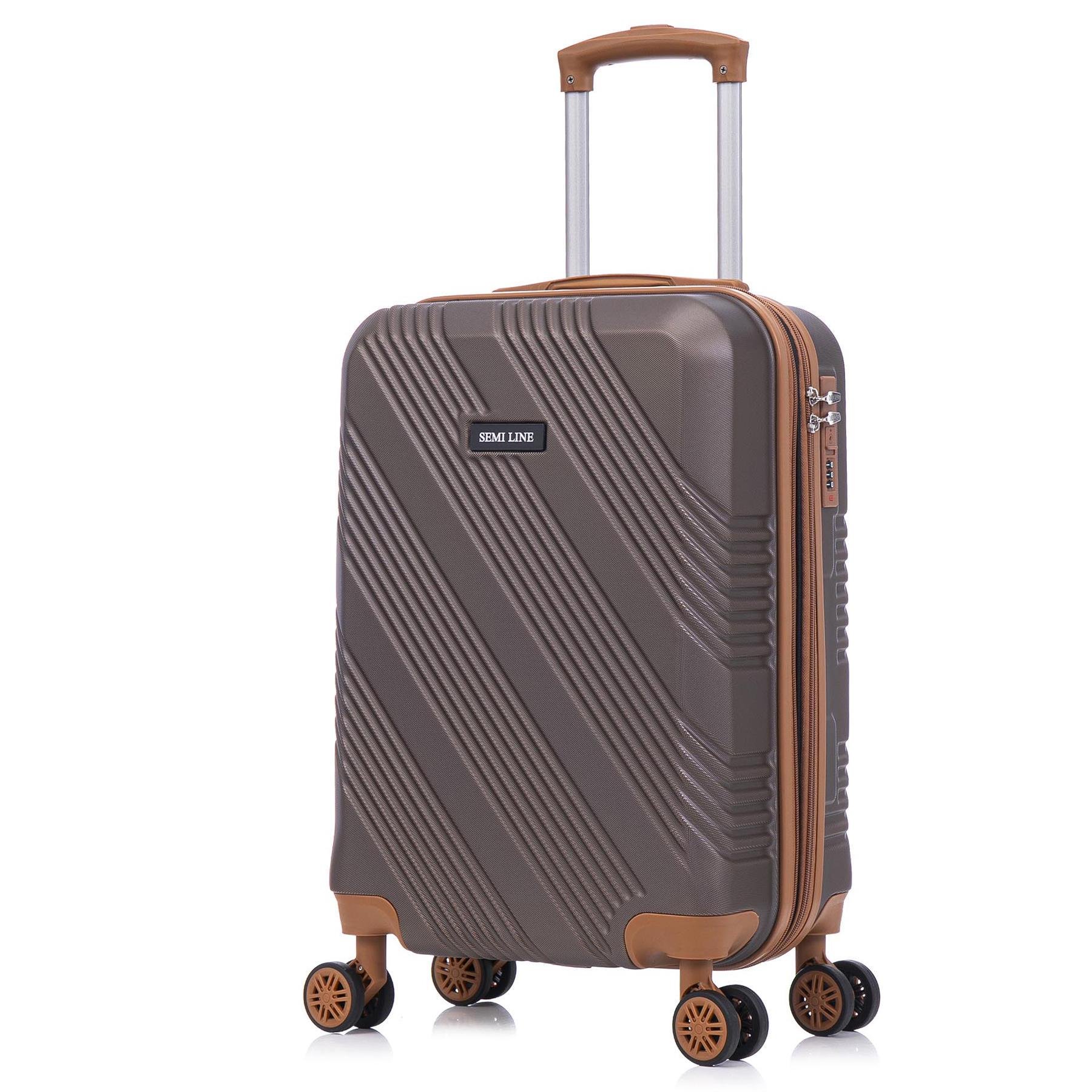 Чемодан SEMI LINE 20" Brown (T5850-1) - фото 1 Чемодан SEMI LINE 20" Brown (T5850-1) - фото 1