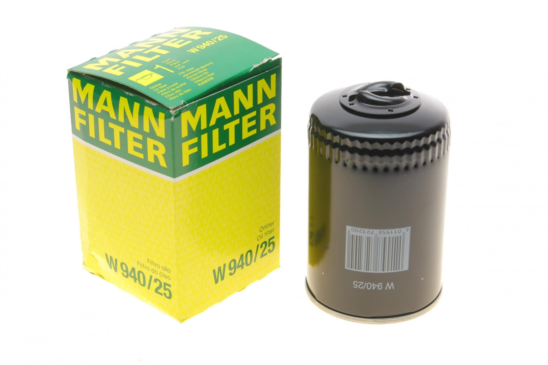 Фильтр масляный Mann-Filter для Audi 100/VW Caddy II/LT 28-35 1,3-2,5TDI 76- (W 940/25)