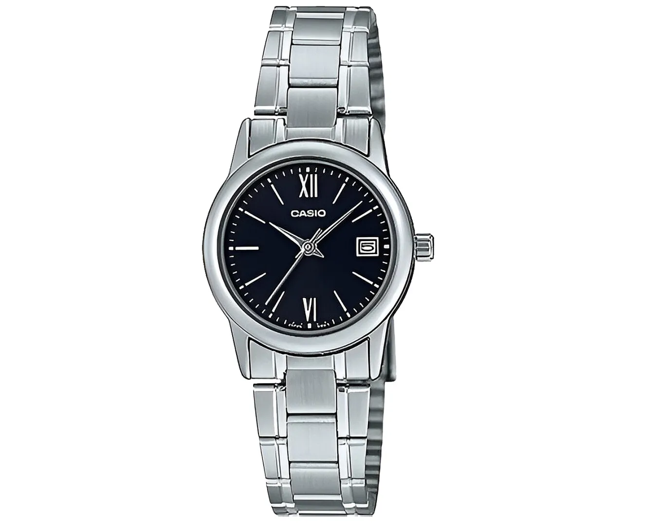 Наручные часы женские Casio LTP-V002D-1B3UD d 25 мм Серебряный/Черный (2458984584)