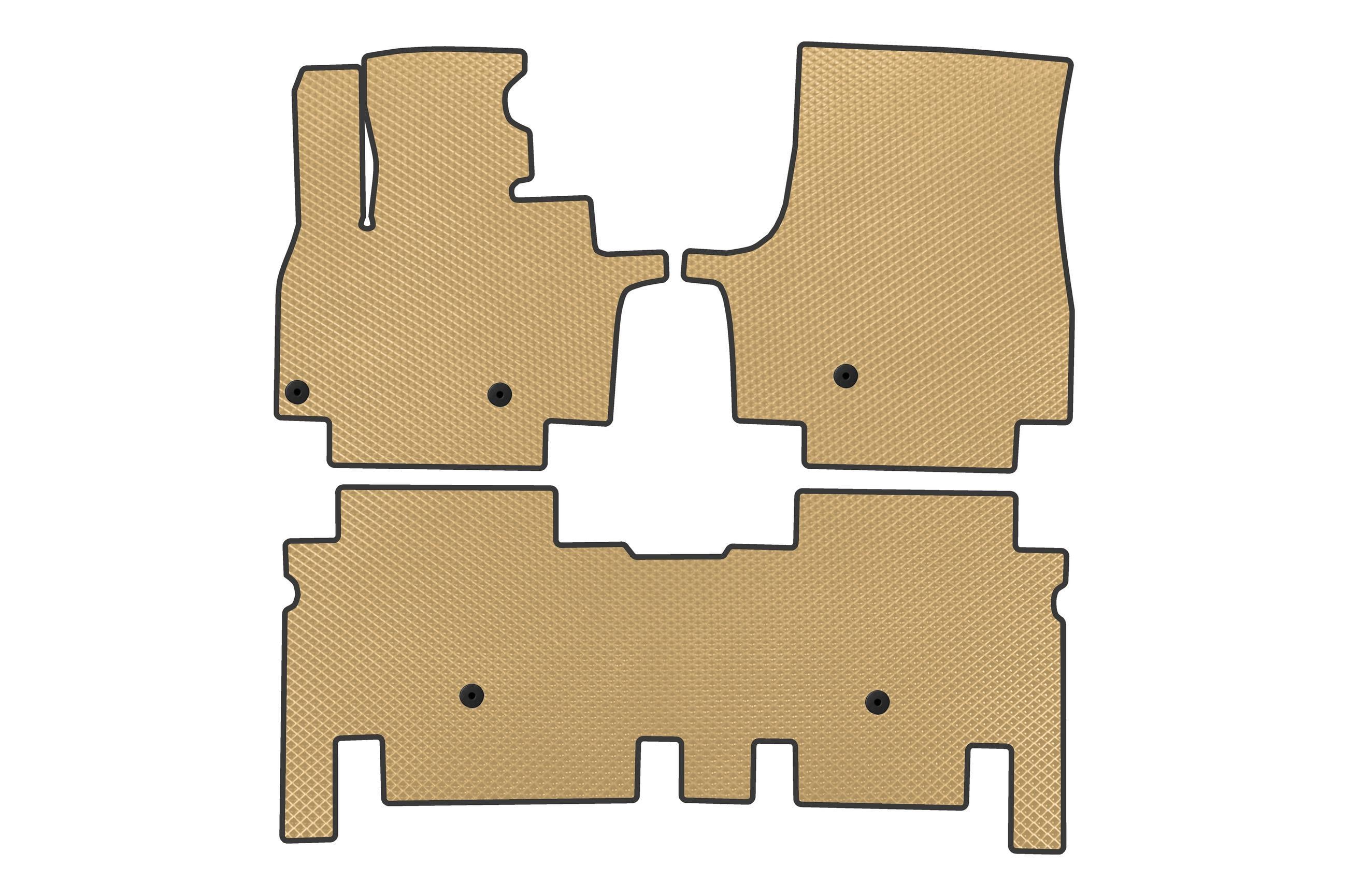 Коврики в автомобиль EVA 2 ряда Digital Designs для KIA EV9 этилвинилацетат Бежевый (183674)