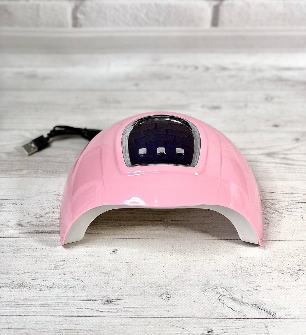 Лампа для манікюру UV+LED SUN X4 USB 54 Вт Рожевий