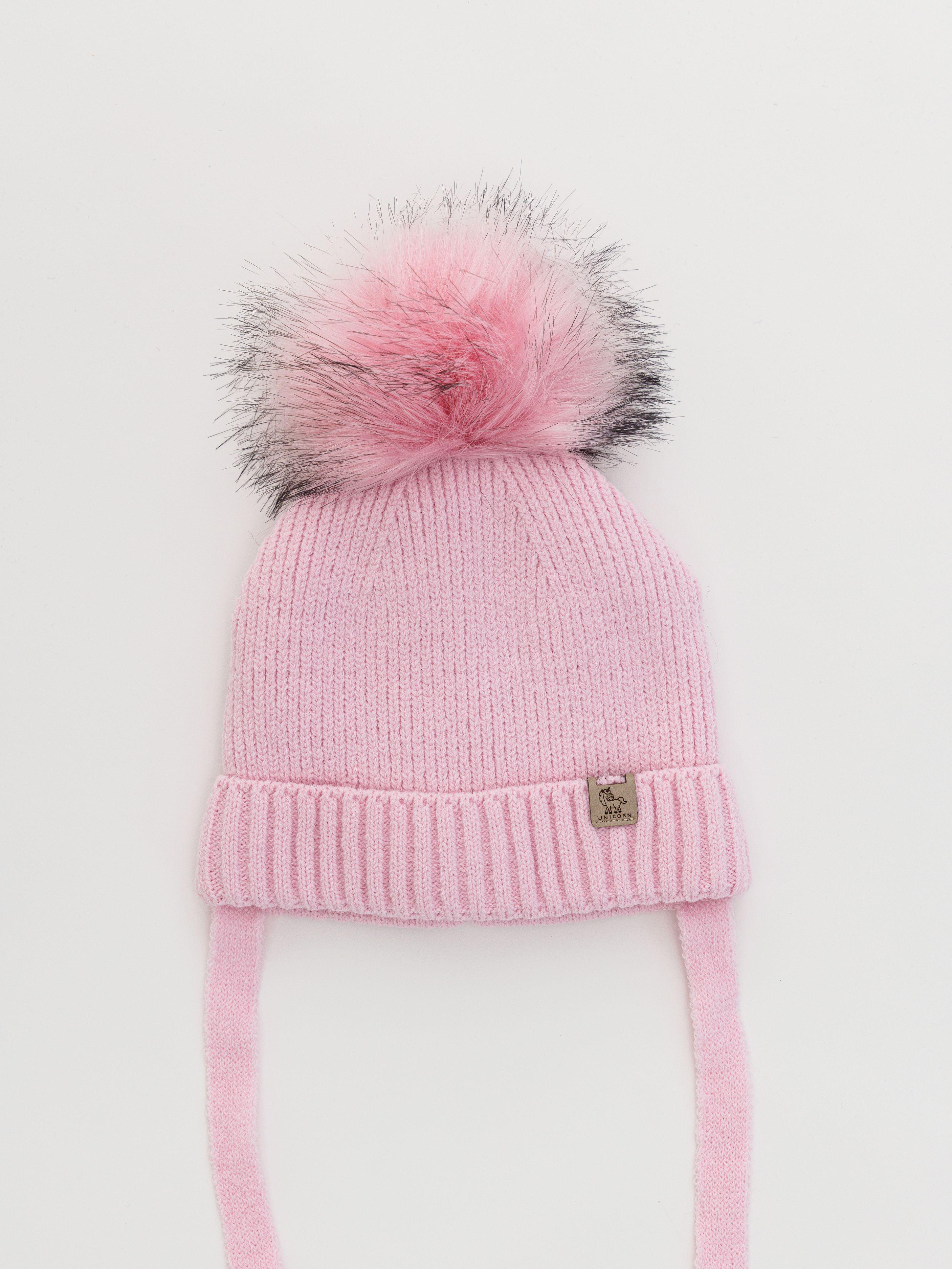 Шапка для девочки Долли K63 флис 46-48 см Розовый