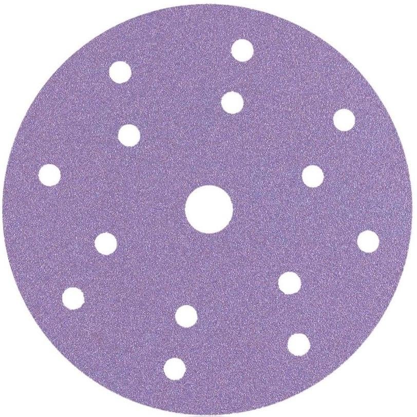 Круг шлифовальный абразивный Smirdex Ceramic Velour Disks Line 740 15 отверстий Ø150 мм P800