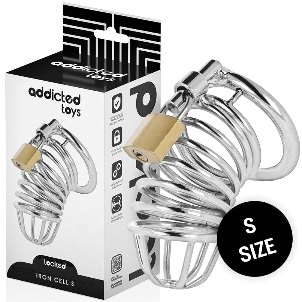 Пояс верности для мужчин Locked Iron Cell Metal Penis Cage (1000065812)