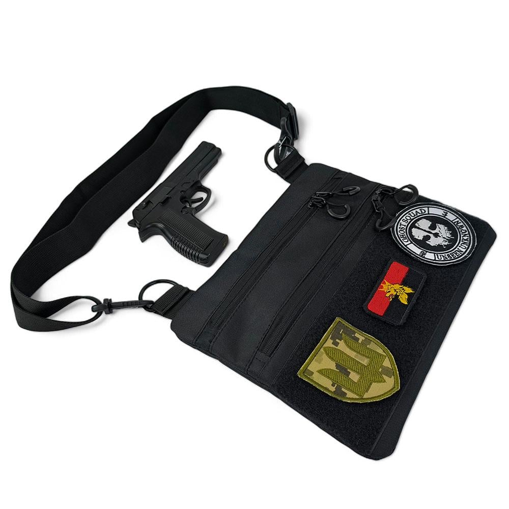 Сумка-кобура мужская 30х24 см Черный (521246) - фото 28 Сумка-кобура мужская 30х24 см Черный (521246) - фото 28