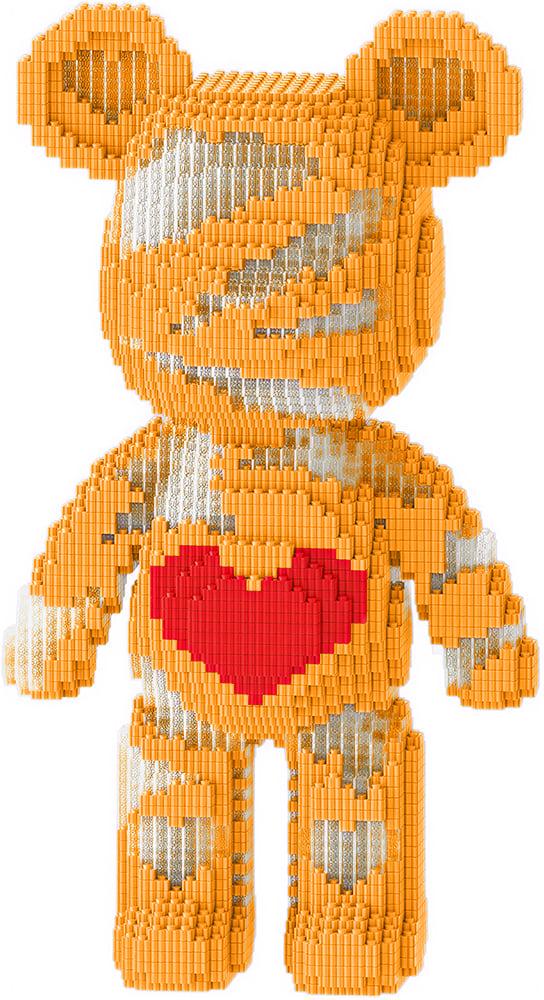 Конструктор 3D Magic Blocks SHLab BB-76 BearBrick Abstract 3688 детали 47 см Yellow (39117)