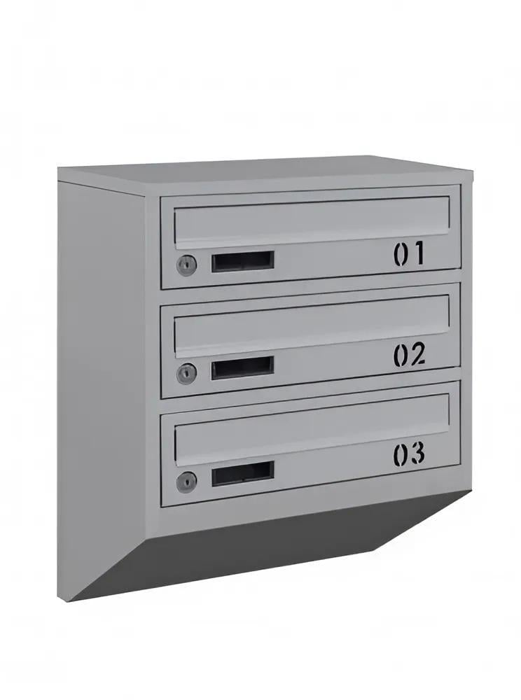 Почтовый ящик Галиндустрия E1-03-B металлический с вырезанным номером и окошком на 3 секции 390x475x200 мм Серый (150-119-000004712) Почтовый ящик Галиндустрия E1-03-B металлический с вырезанным номером и окошком на 3 секции 390x475x200 мм Серый (150-119-000004712)