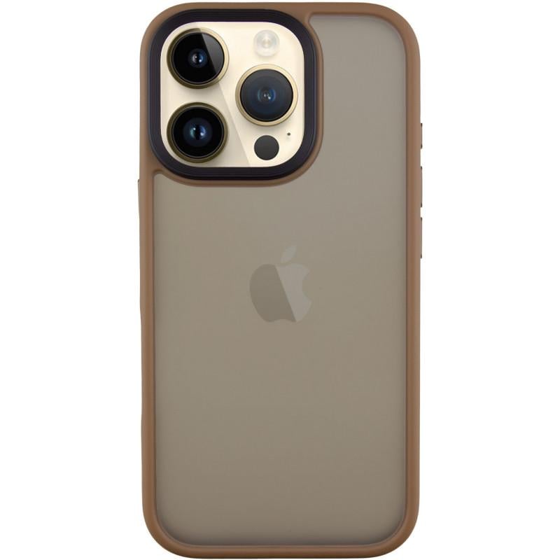 Противоударный TPU+PC чехол Metal Buttons для Apple iPhone 16 Pro Max (6.9") Gold
