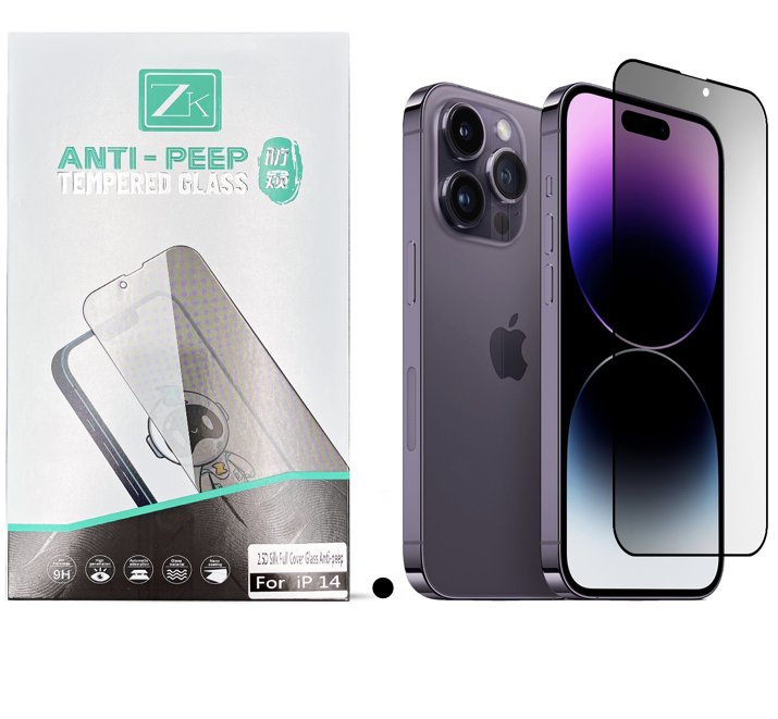 Защитное стекло ZK 2.5D Anti Peep Screen 0.26mm + Back Film for iPhone 14 Pro