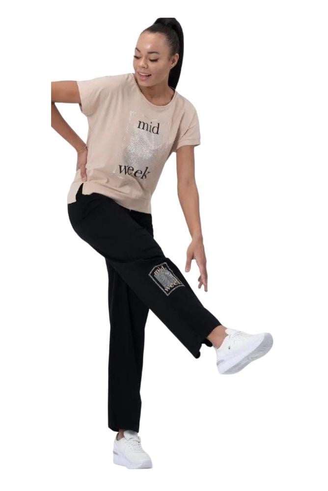 Комплект футболка/брюки Signet 404126x65 женский S Бежевый