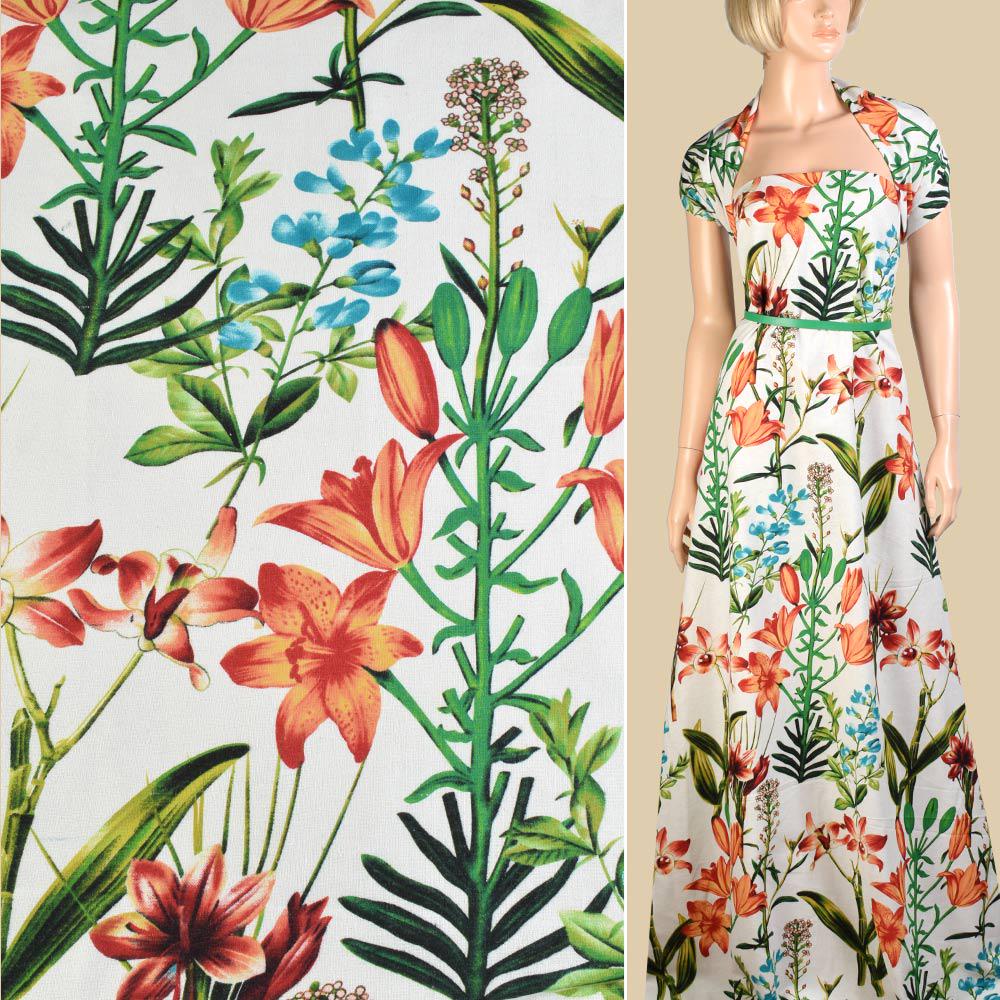 Тканина льон листя ширина 145 см Білий (12652.005) - фото 2 Тканина льон листя ширина 145 см Білий (12652.005) - фото 2