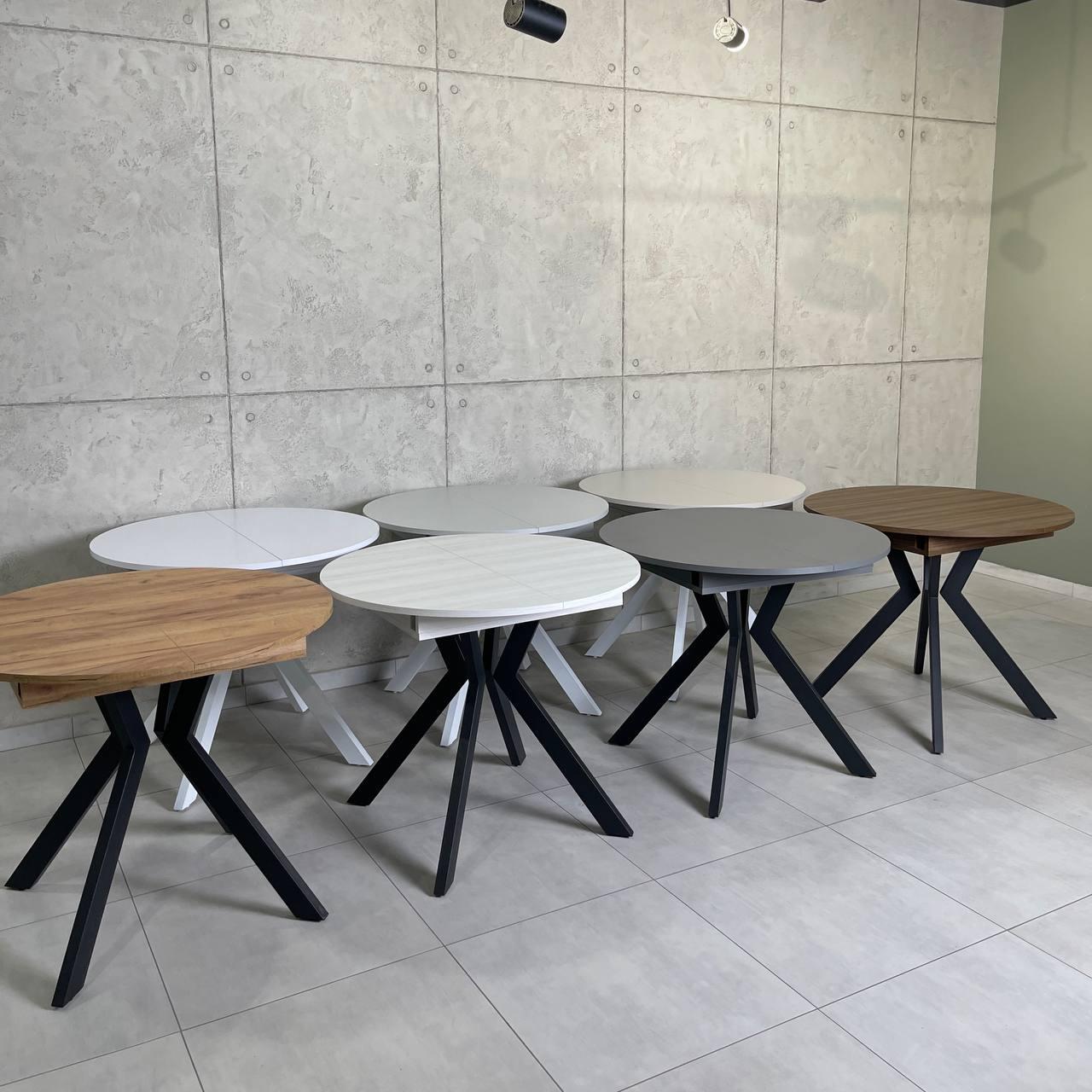 Стол раздвижной круглый Lite D800 Кашемир/Черный мат (УТП026646) - фото 3 Стол раздвижной круглый Lite D800 Кашемир/Черный мат (УТП026646) - фото 3