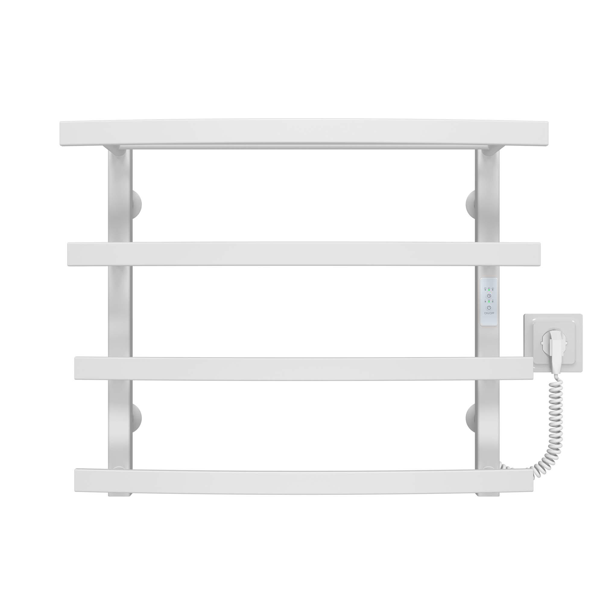 Рушникосушарка електрична Deffi Lotos П4 WD04 праве підключення нержавіюча сталь 400х500 мм Білий (A.LO.50.40.4.E.W.R.4)