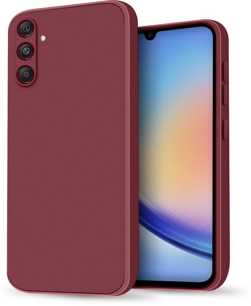 Силиконовый чехол HardCorner Samsung Galaxy A34 A346 (с микрофиброй) Wine (34813-42)