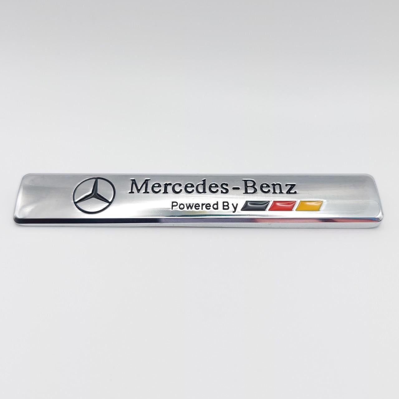 Эмблема плашка Mercedes-Benz 9,3х1,5 см Хром глянцевый (1820152035)