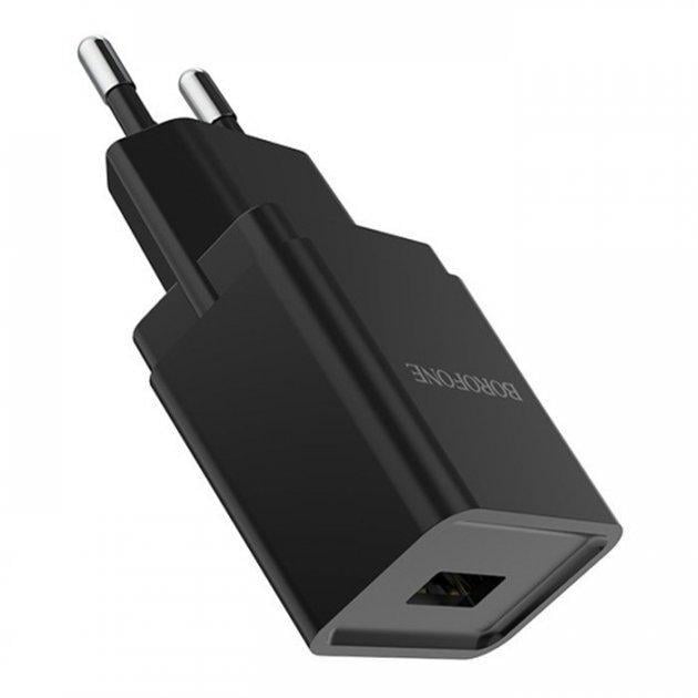 СЗУ + кабель micro USB Borofone BA19A Black - фото 6