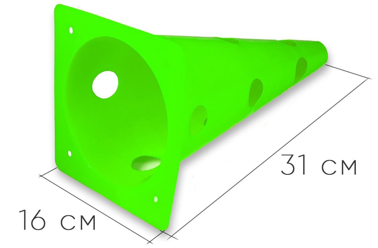 Конус-фишка спортивная EasyFit для тренировок 31 см Зеленый (EF-16795-GN) - фото 2