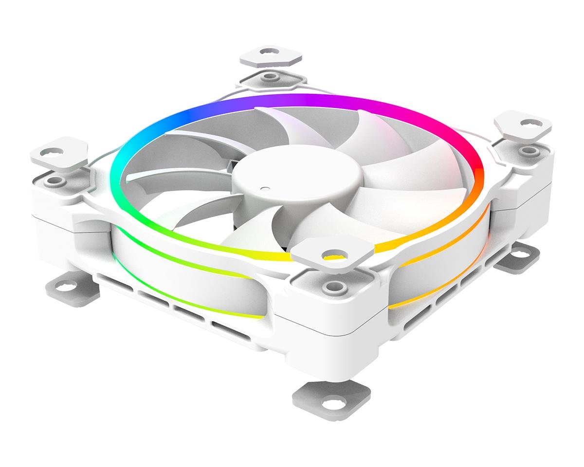 Вентилятор корпусный ID-Cooling ZF-12025-ARGB-SNOW 120 мм ARGB White (26075202)