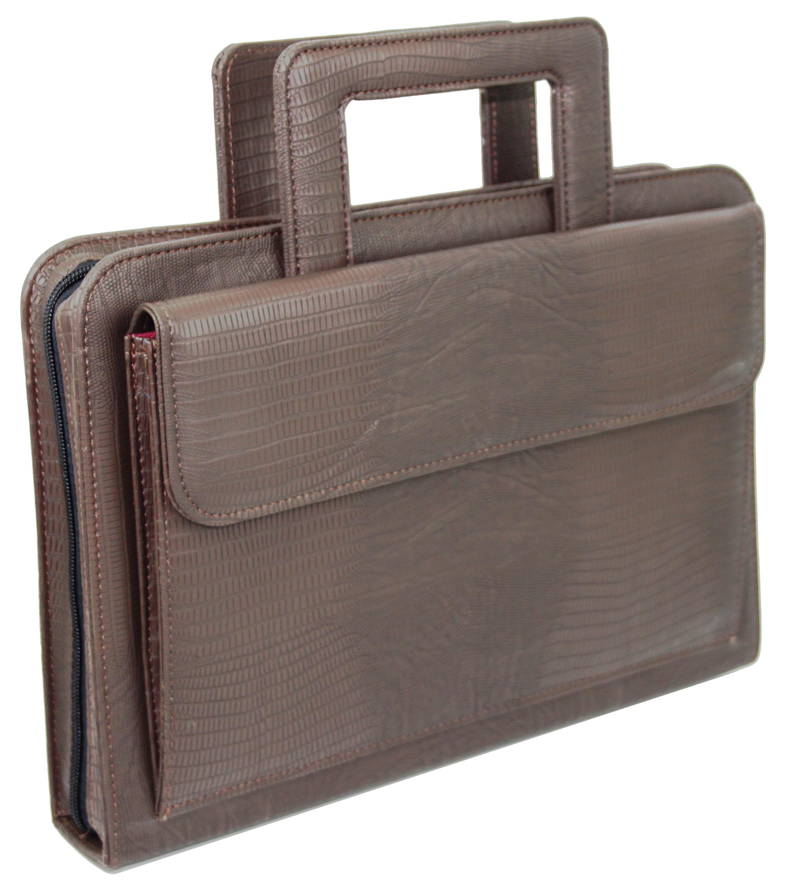 Папка деловая Portfolio для документов из экокожи под змею Коричневый (Portak-15 snake brown)