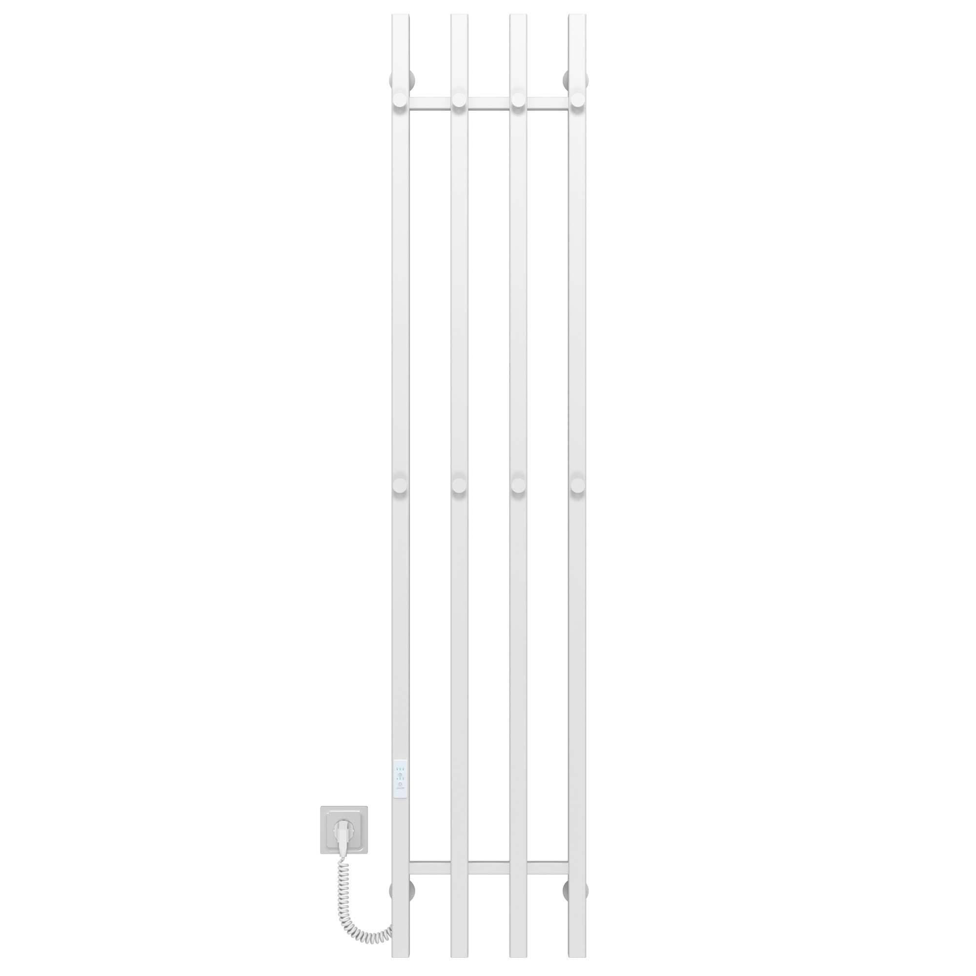 Полотенцесушитель электрический Deffi Split П4 WD04 нержавеющая сталь 300х1600 мм Белый (A.SP.160.30.4.EWL4)