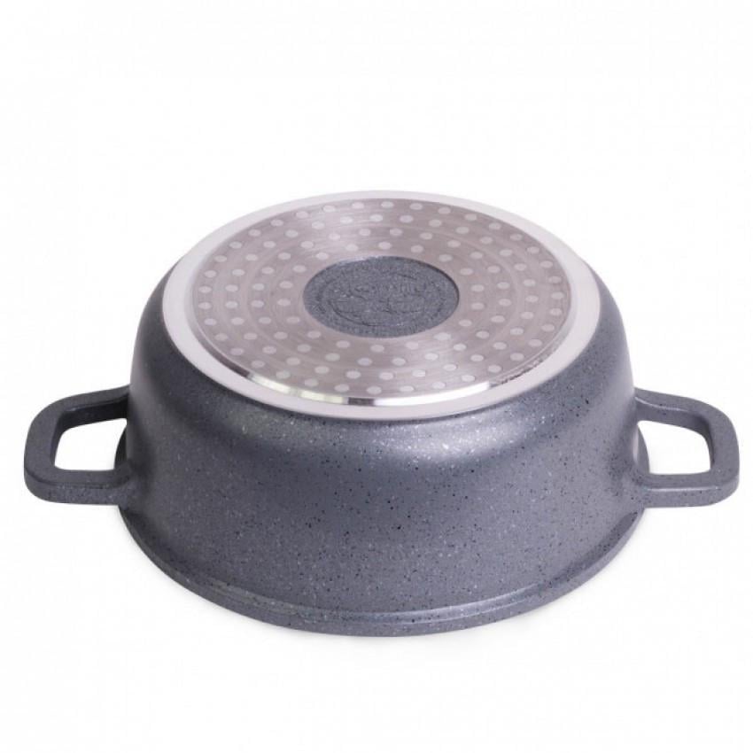 Кастрюля с крышкой Kamille алюминиевая литая с антипригарным покрытием 6,5 л 28х12,5 см Granite (4426) - фото 3 Кастрюля с крышкой Kamille алюминиевая литая с антипригарным покрытием 6,5 л 28х12,5 см Granite (4426) - фото 3