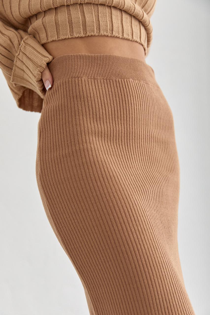 Юбка миди S Коричневый (9505961) - фото 4 Юбка миди S Коричневый (9505961) - фото 4