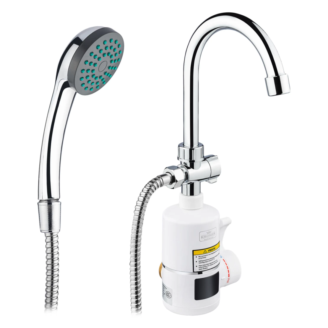 Проточный водонагреватель Kroner KRM Volt CW190WMDS с дисплеем (CV023247)