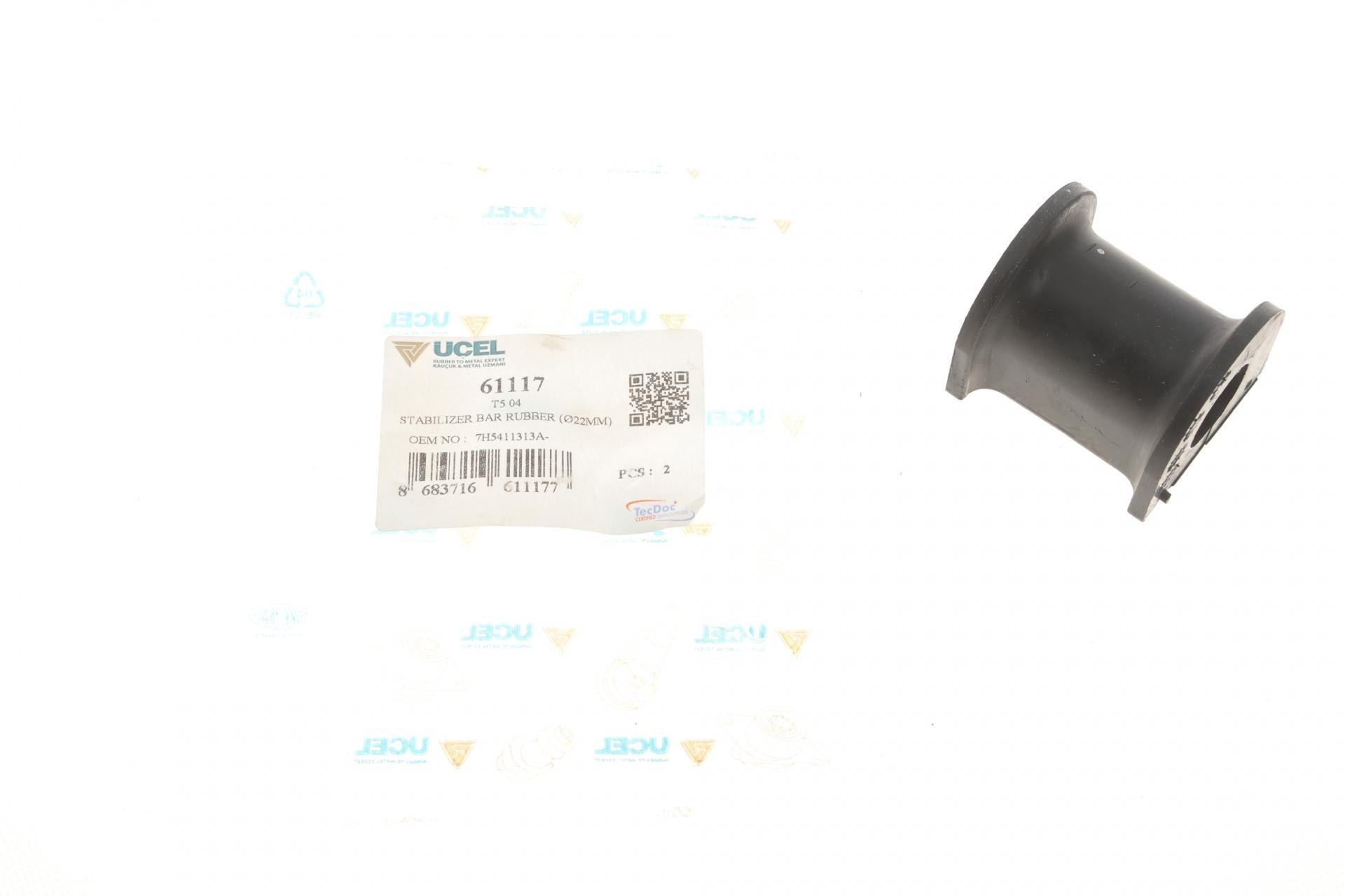 Втулка стабилизатора переднего UCEL VW T5 03-/T6 15- d 22 мм (61117)