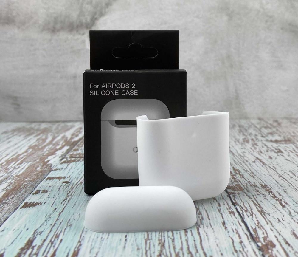 Силиконовый чехол для наушников AirPods 2 White