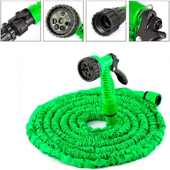 Шланг-гармошка Magic House с распылителем и 7 режимами полива 30 м. Зеленый - фото 6 Шланг-гармошка Magic House с распылителем и 7 режимами полива 30 м. Зеленый - фото 6