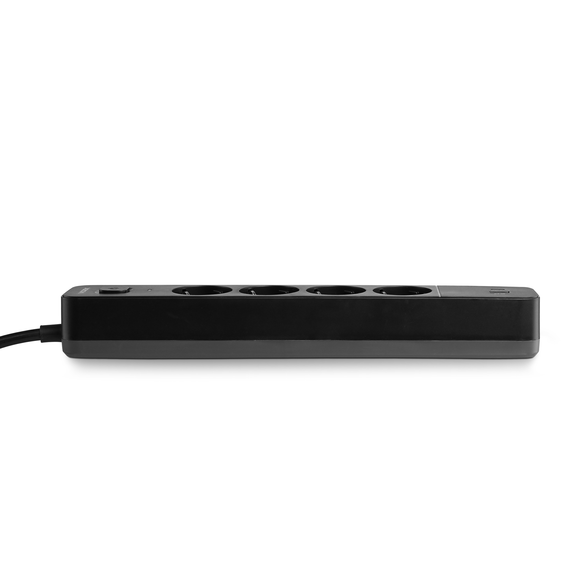 Удлинитель сетевой Videx VF-PD43G1QC1PD-B ONCORD з/з 4п 3 м 3,4 А USB QC3.0 USB-C PD18W с кнопкой (27696) - фото 6